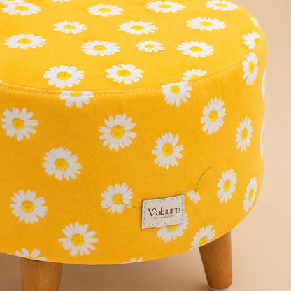 DAISYKINS daisy gingham print round ottoman