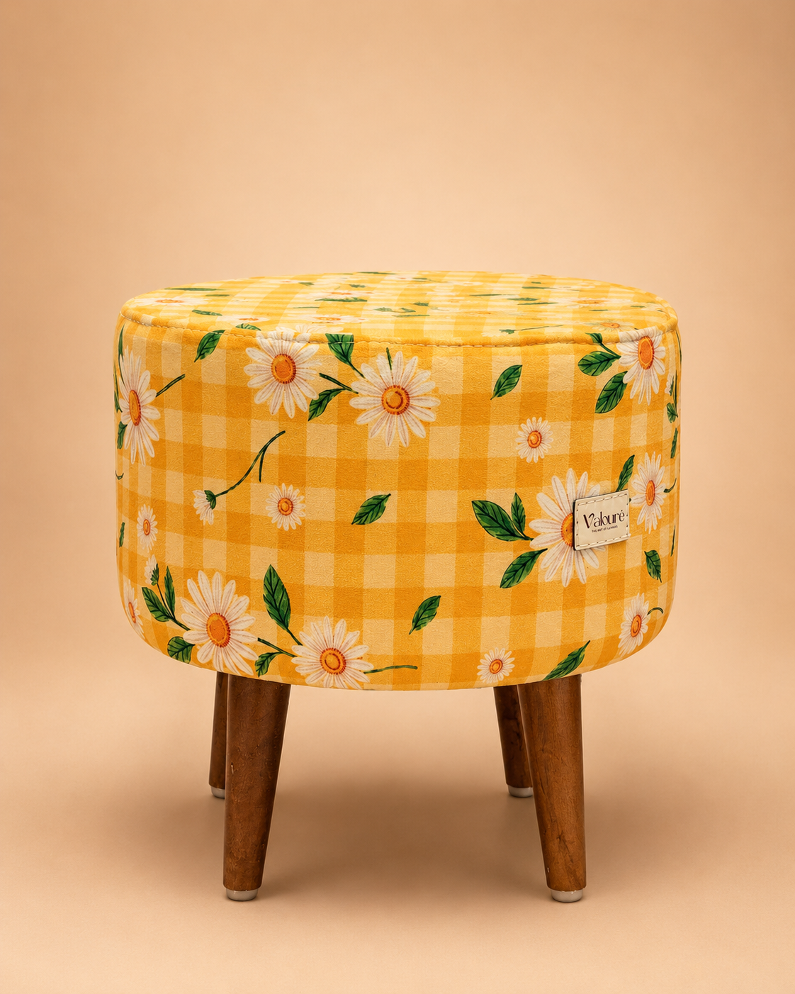 SUNKINS ottoman styled in a room